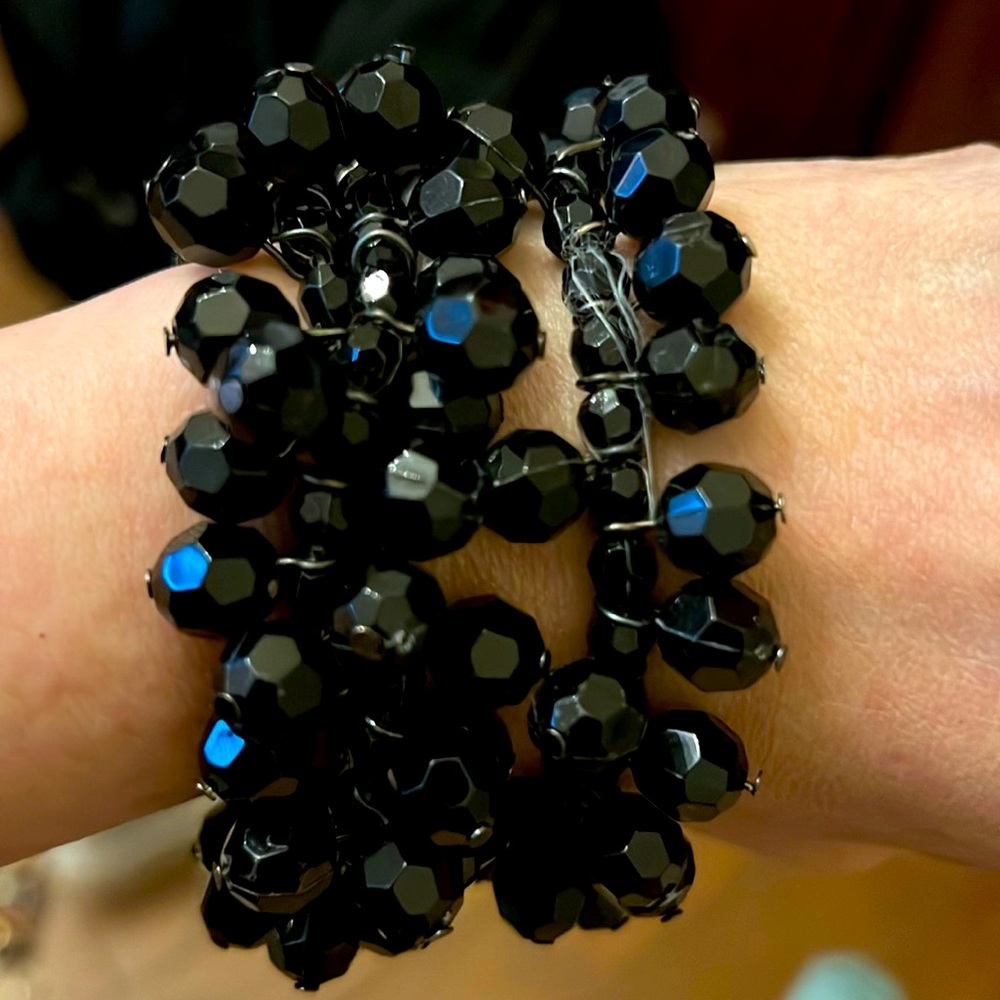 Beautiful Black Stretchy Beaded Bracelet